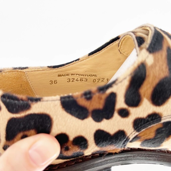 NWB Office of Angela Scott Mr. Colin Leopard Double-Monk Strap Oxford EU 36 US 6 - Picture 9 of 11